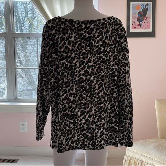 Mario Serrani Women’s Crew Neck Long Sleeve Top Leopard size XXL - Picture 5 of 11